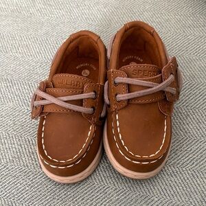 Sperry Kids Tan Moccasins